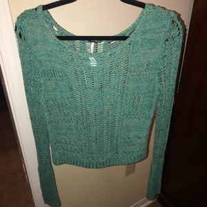 Free people real cotton/ linen knit sweater
